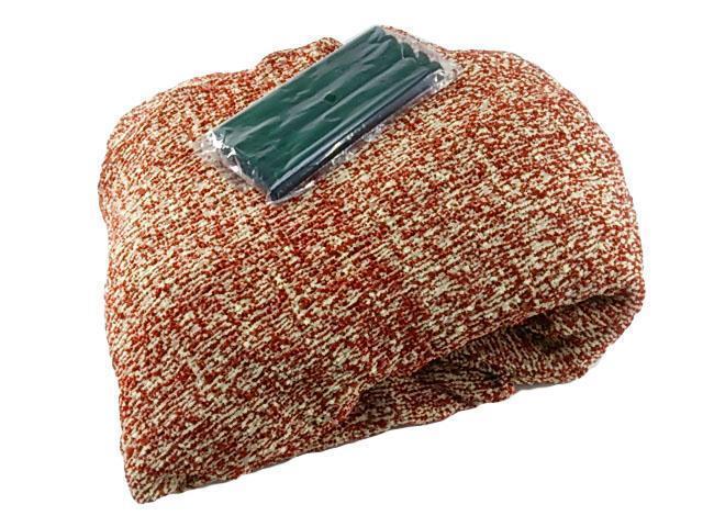 肘あり ソファーカバー ツイード調 縦横ストレッチ 2.5人掛用 オレンジ系拍卖