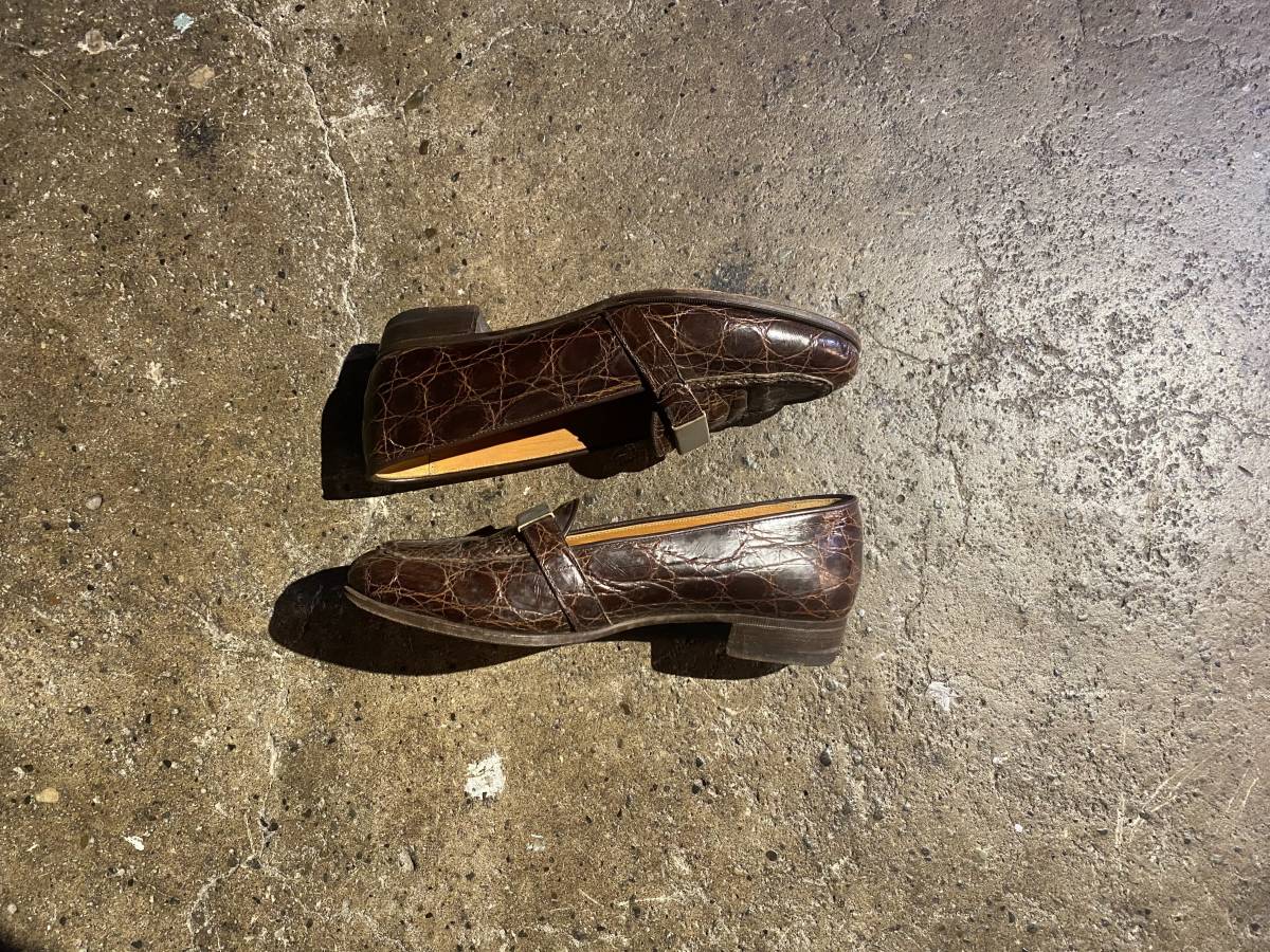 Ralph Lauren ラルフローレン クロコダイル レザー パンプス ローファー シューズ レディース Croco Leather Pumps Loafers 24拍卖