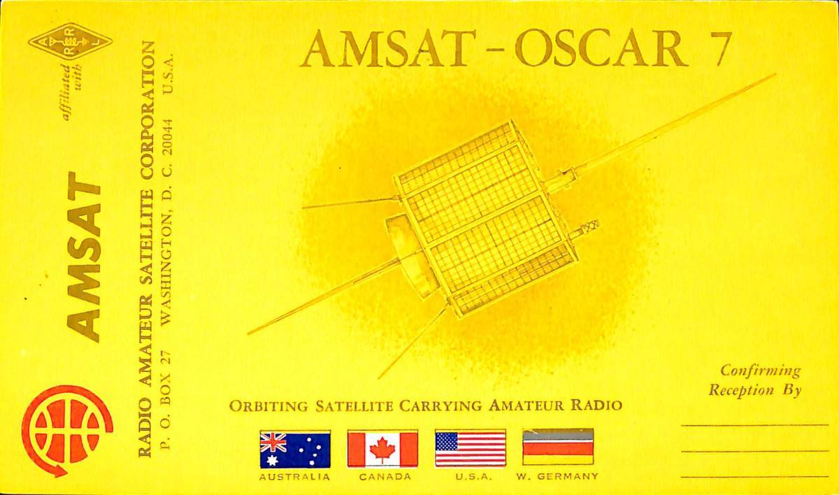 最後の1枚★BCL★希少★入手困難★幻のベリカード★USA★人工衛星★AMSAT-OSCAR 7★オスカー7★1970年代後半? 拍卖