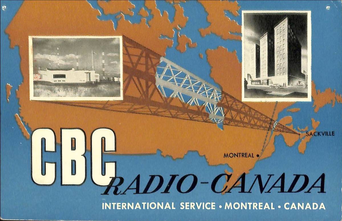 即決★送料込★①BCL★入手困難★希少ベリカード★CBC★RADIO-CANADA★ラジオ・カナダ★1960年拍卖