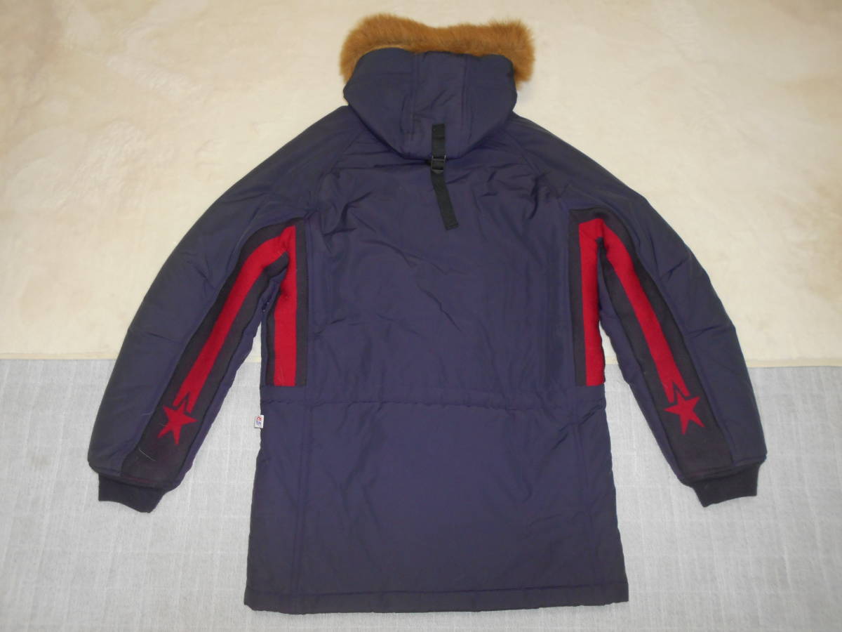 【特別価格】★DIESEL RN93243/CA25594 左袖「REVOLT」刺繍 中綿フーデッド デザインコート★濃青紫sizeS★拍卖