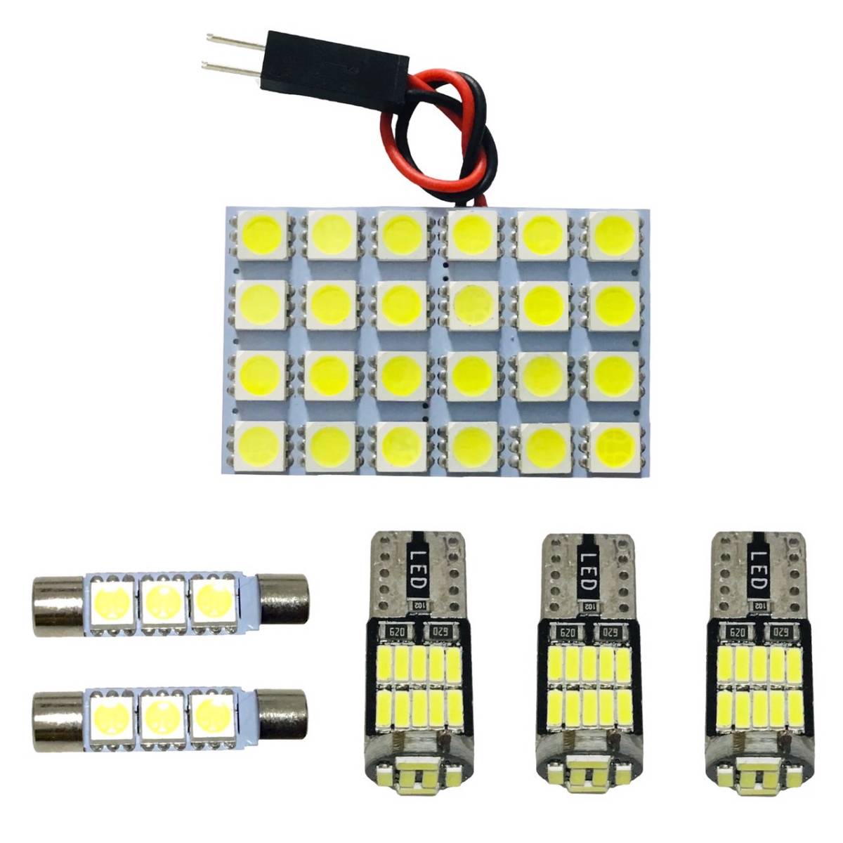 ルームランプ BRZ ZC6 スバル 超爆光 基盤 ウエッジ球 純正球交換用LEDライト ホワイト 6個セット拍卖