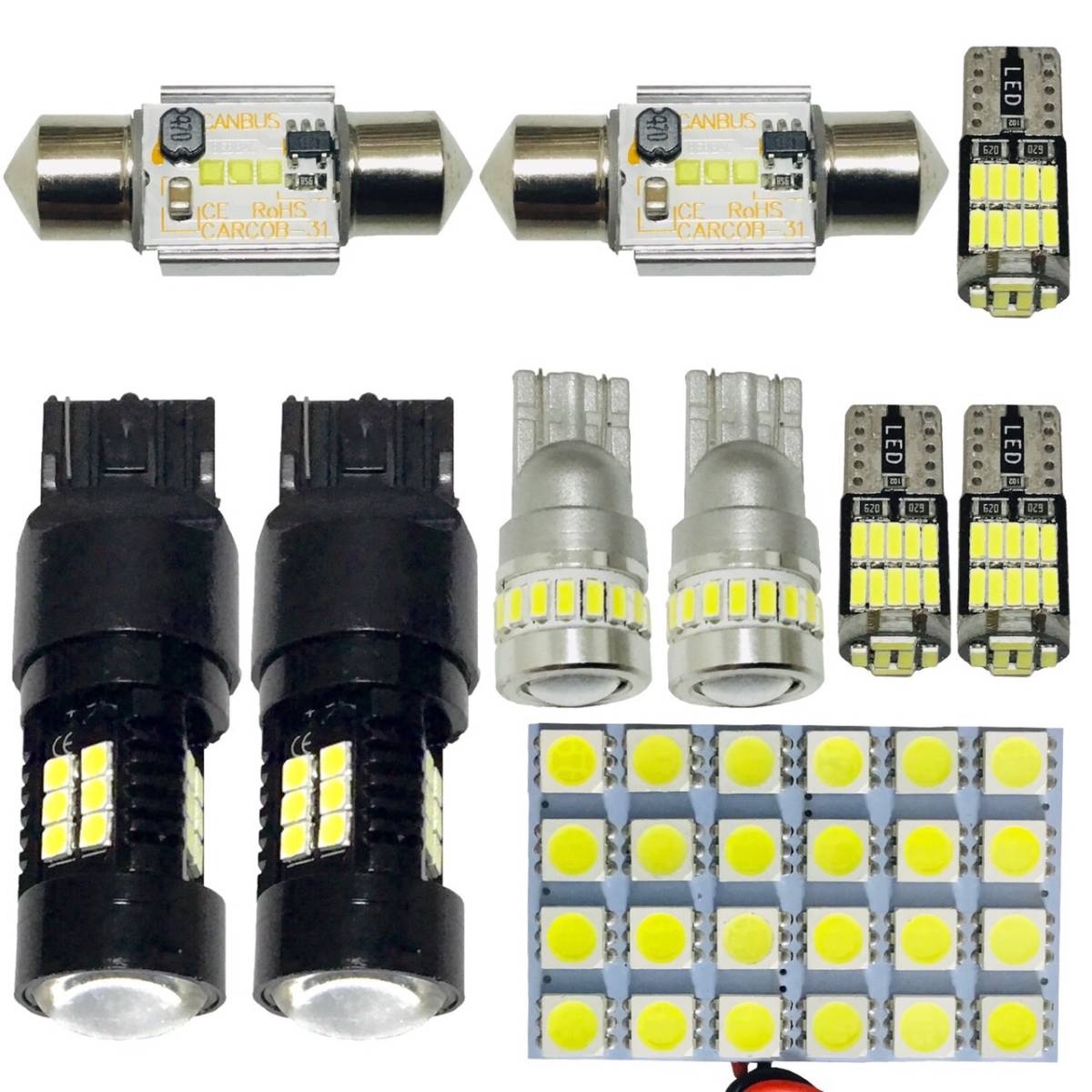 ルームランプ スバルXV GT3 GT7 スバル バックランプ 車幅灯 ナンバー灯 基盤 ウエッジ球 ホワイト 純正球交換用LEDライト 10個セット拍卖