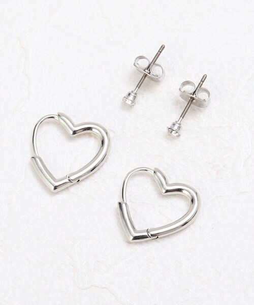 SHOO・LA・RUE☆ワールド☆ダイヤ&ハートフープピアス♪新品拍卖