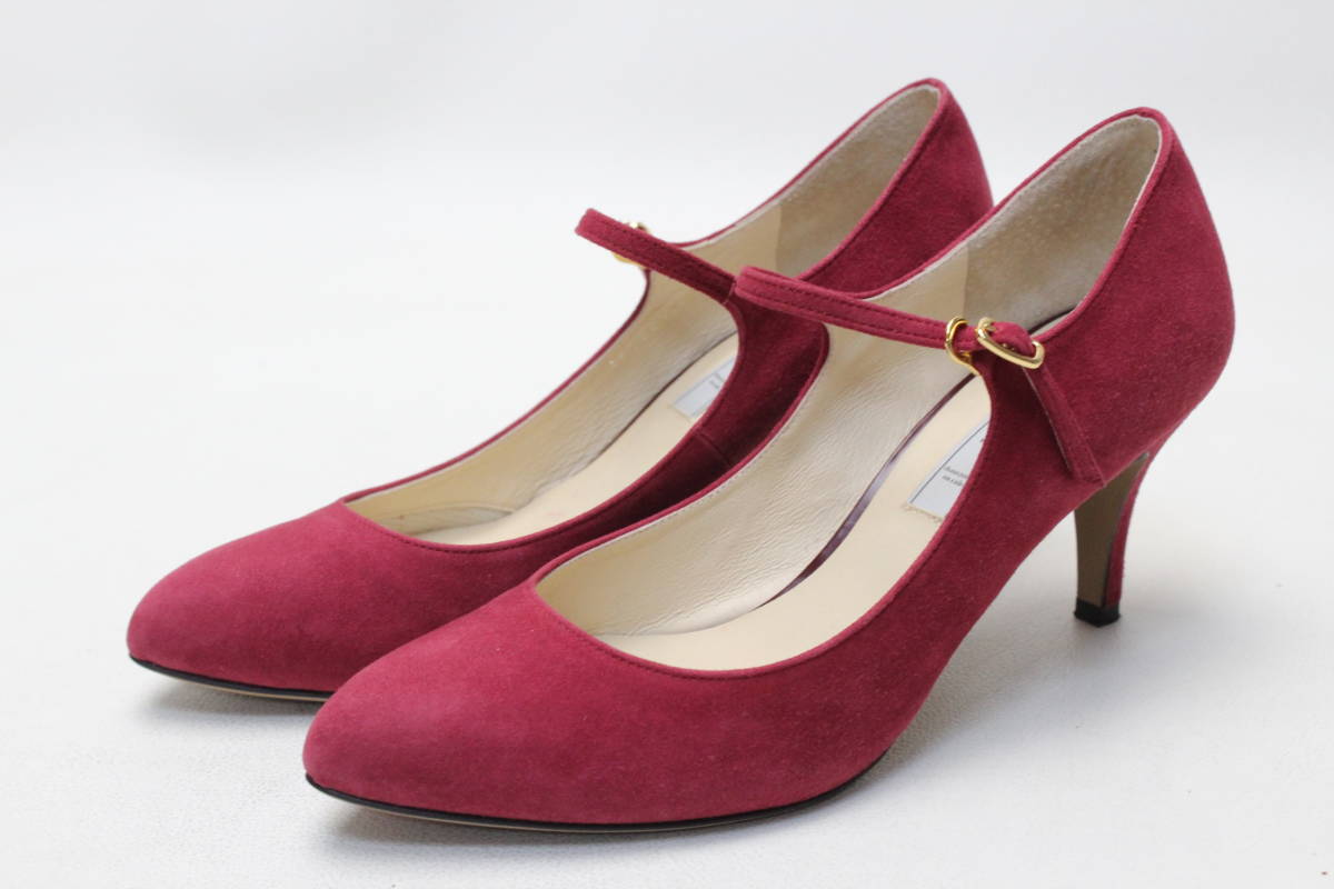 31■Le Talon 本革スエードストラップパンプス(37)超美品拍卖