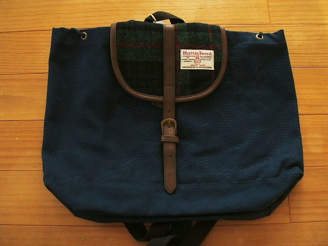 スタディオクリップ★ハリスツイード・リュックサック・ネイビー★タグ付き拍卖