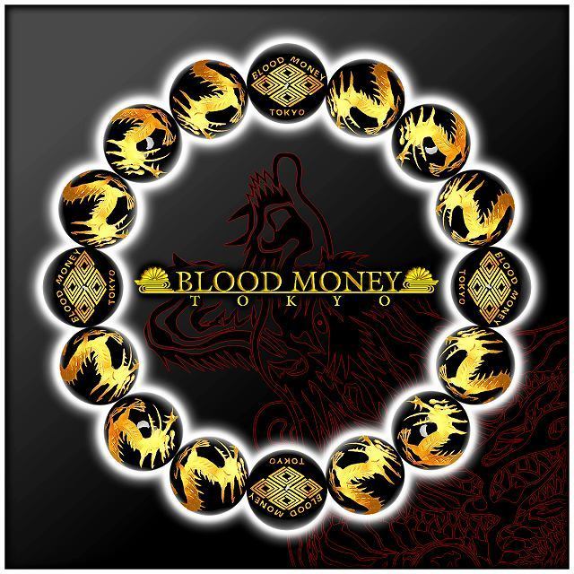 14mm 菱 金龍オニキス数珠ブレスレット 彫刻 メンズMen's 風水ホストヤクザ オラオラ系 悪羅悪羅系 ヤンキー 派手拍卖