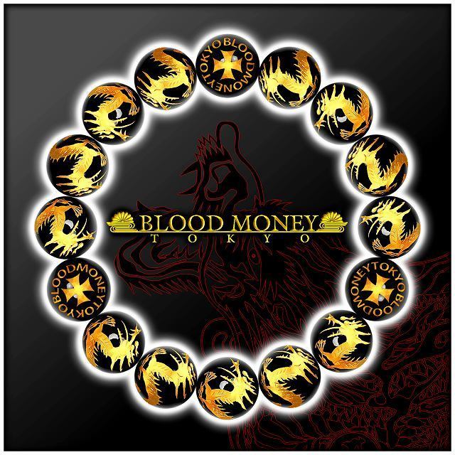 14mm クロス 金龍オニキス数珠ブレスレット 彫刻 メンズMen's 風水ホストヤクザ オラオラ系 悪羅悪羅系 ヤンキー 派手拍卖