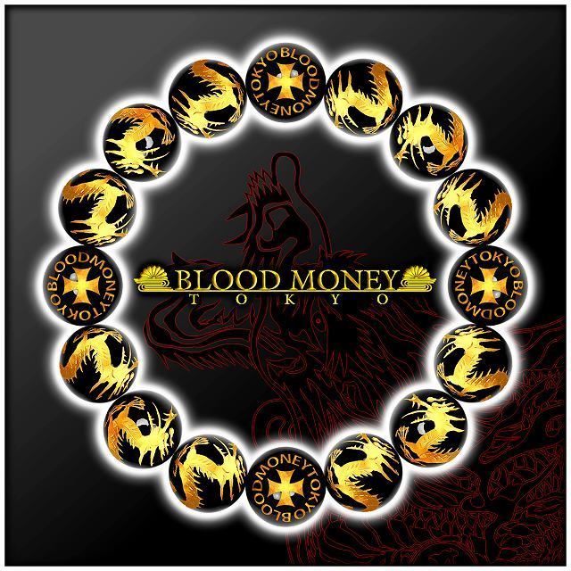 14mm クロス 金龍オニキス数珠ブレスレット 彫刻 メンズMen's 風水ホストヤクザ オラオラ系 悪羅悪羅系 ヤンキー 派手拍卖