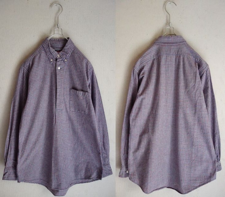 45rpm ノースマリーンドライブ☆チェック プルオーバー シャツ 日本製 サイズ 1 Sサイズ拍卖