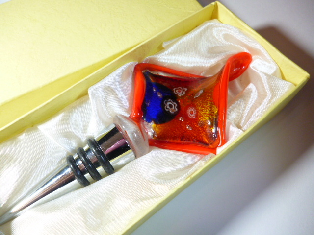 β Venetian glass ベネチアングラス ボトルストッパー β ベネチアン ワインストッパー ベネチアンガラス ワインボトル 栓 ボトル拍卖
