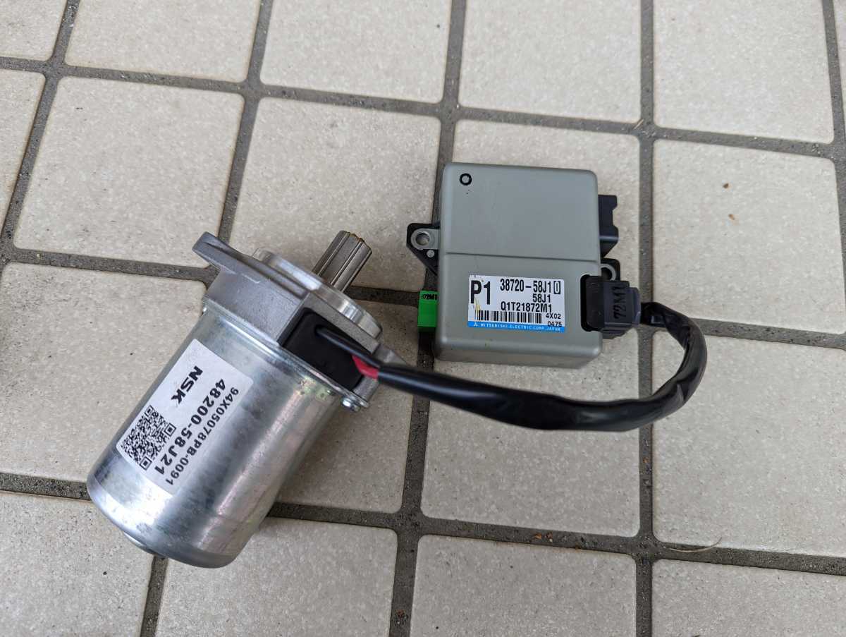 MH21S ワゴンR パワステ モーター 48200-58J21 パワステ コンピューター 38720-58J10 約68000km走行拍卖