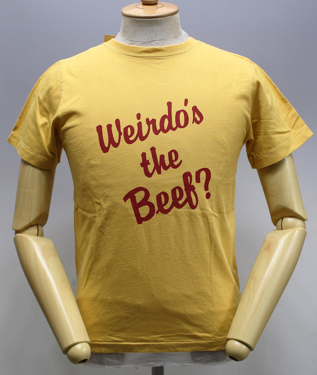 WEIRDO ウィアード Weirdo's the Beef? - S/S T-SHIRTS / クルーネックTシャツ WRD-19-SS-35 新品未使用 イエロー size S拍卖