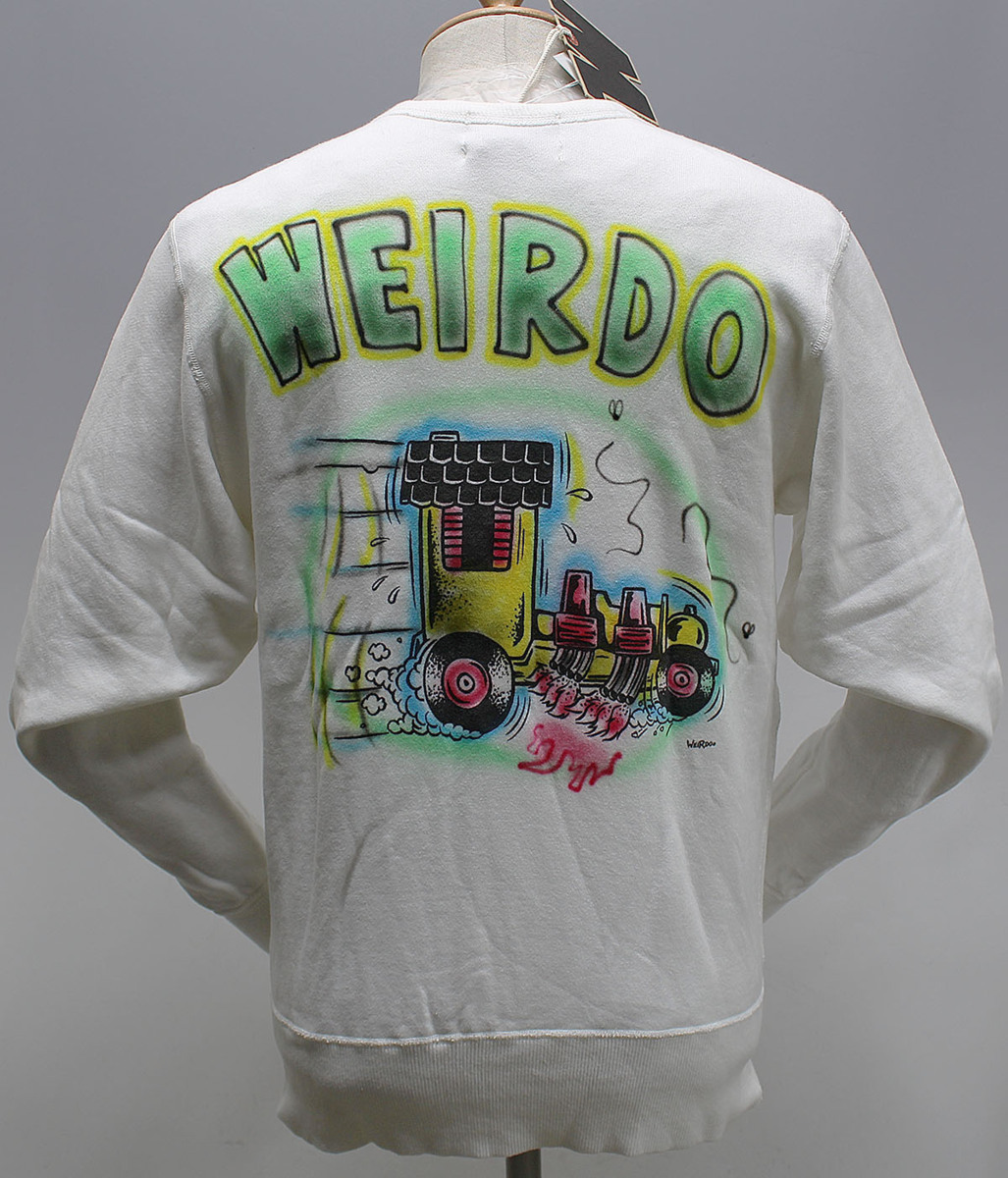 WEIRDO ウィアード エアブラシ クルーネックスウェット ZOWEIRDOS (F) 新品未使用 WRD-16-AW-23 size M / ハンドペイント拍卖