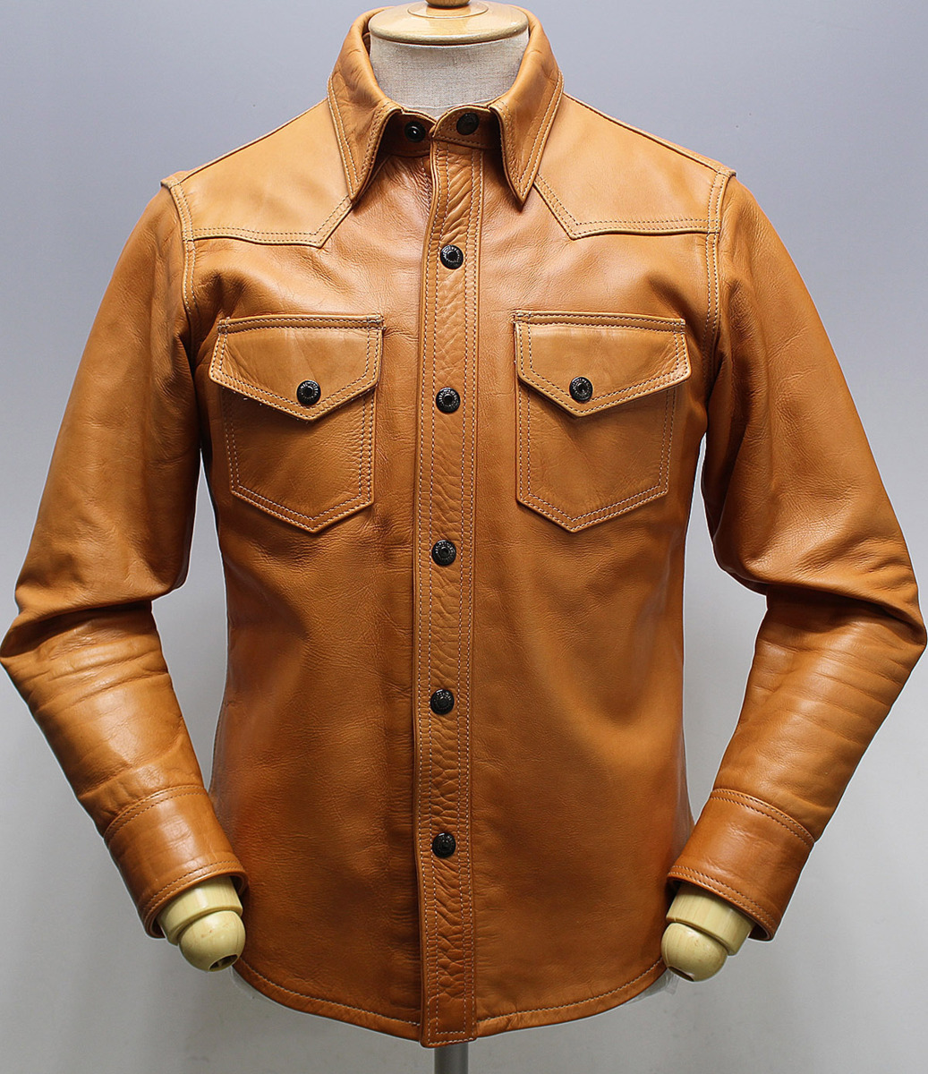 Gremen&Vill.Eight グレメン&ビルエイト レザージャケット ROSS...ロス 美品 キャメル size M / デラックスウエア / ステアハイド拍卖