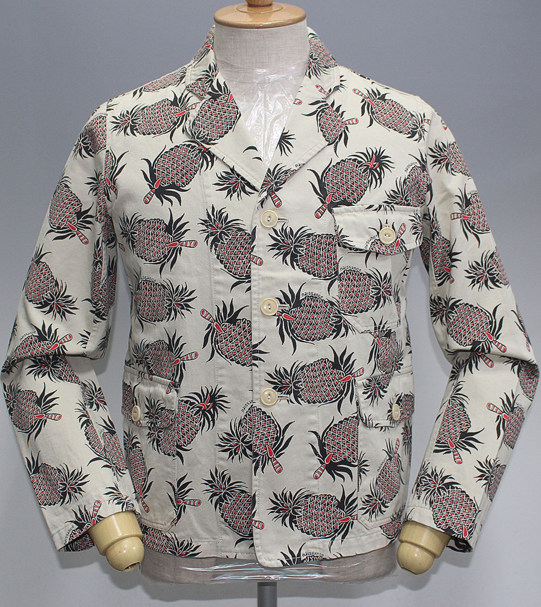 NAISSANCE ネサーンス オリジナルパイナップルプリント ジャケット 14S-NSA-JK-11 美品 size S拍卖