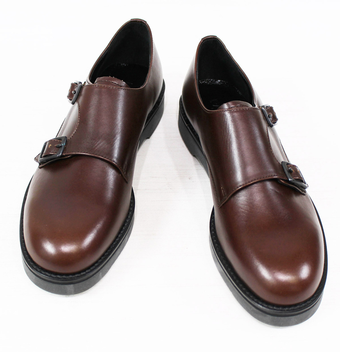 PADRONE (パドローネ) DOUBLE MONK STRAP SHOES / ダブルモンクストラップシューズ PU8759-2002-18C 未使用品 ダークブラウン size 42拍卖