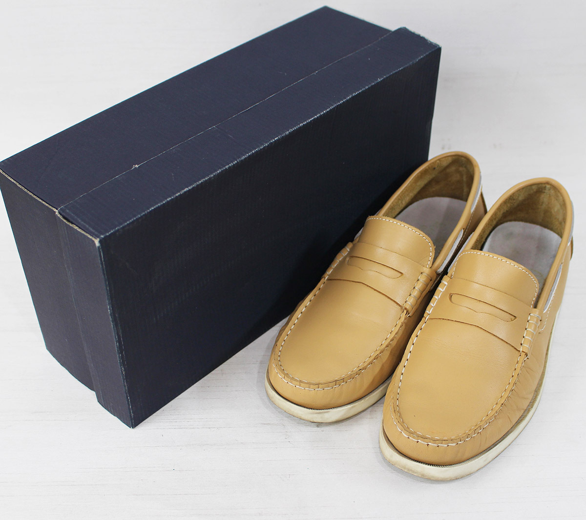 BEAUTY & YOUTH ユナイテッドアローズ LOAFER DECK / ローファー デッキシューズ 美品 ベージュ size 41拍卖