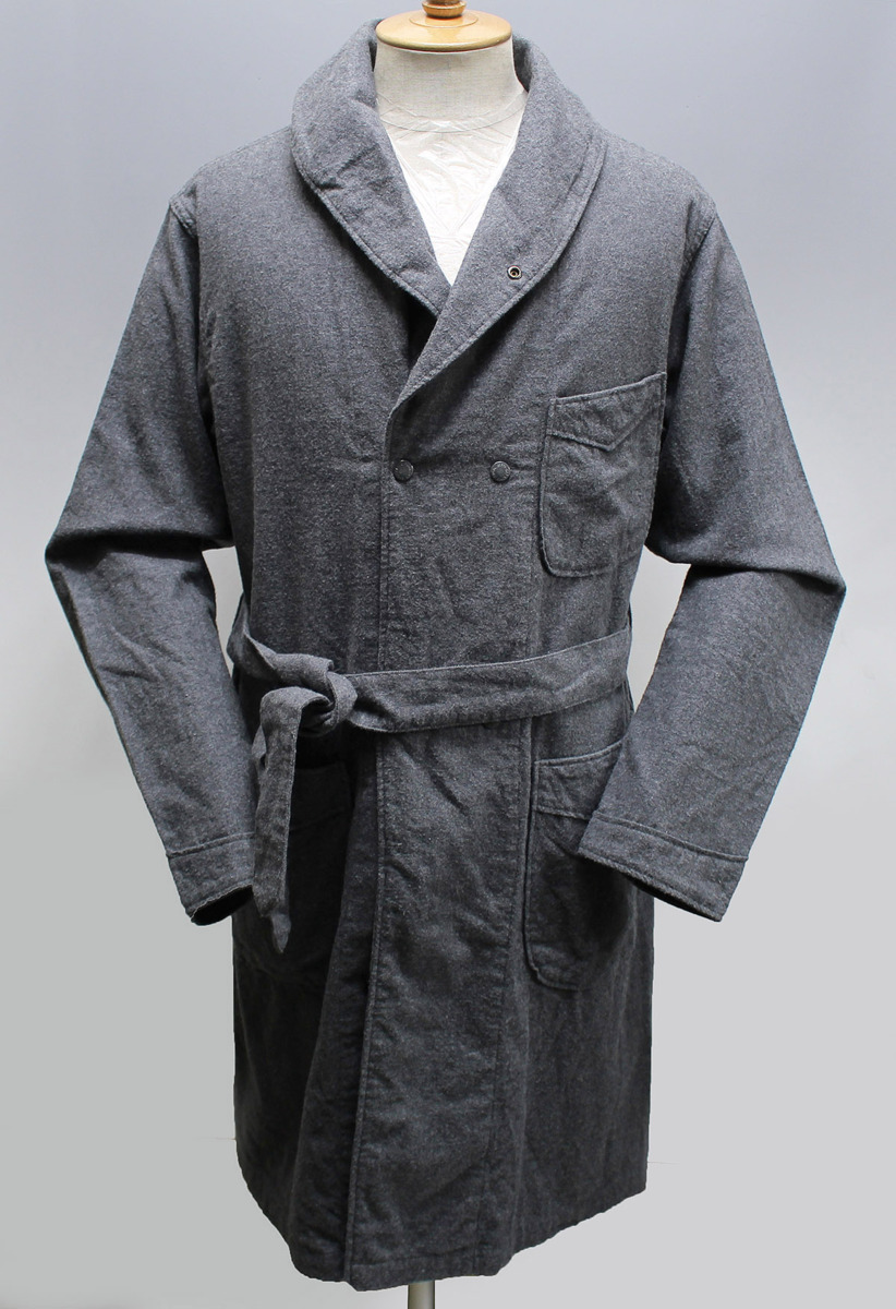 Engineered Garments エンジニアドガーメント Robe - Cotton Flannel / コットンフランネルローブ 未使用品 チャコール size L / コート拍卖