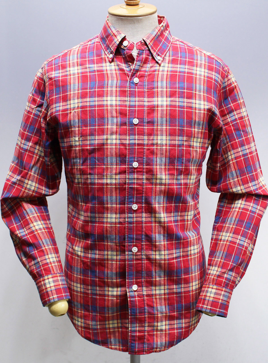 Dubble Works (ダブルワークス) チェックBDシャツ 美品 レッド size S / ウエアハウス / ボタンダウンシャツ拍卖