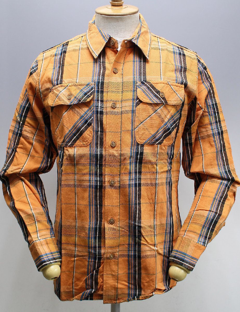 AVIREX (アヴィレックス) デイリー フランネルシャツ #6125002 美品 オレンジ size M拍卖