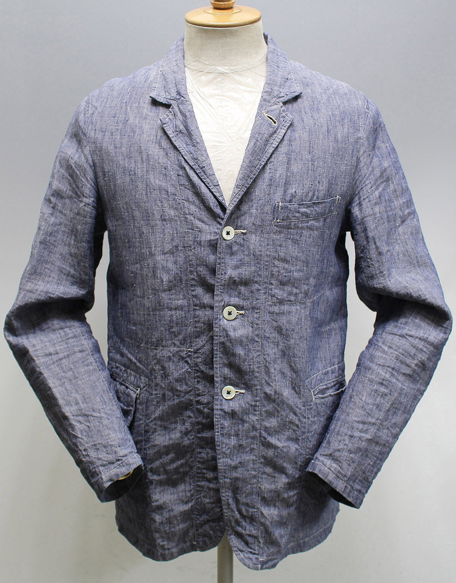 A Vontade アボンタージ Linen Sack Coat / リネンサックコート 美品 ネイビー size M拍卖