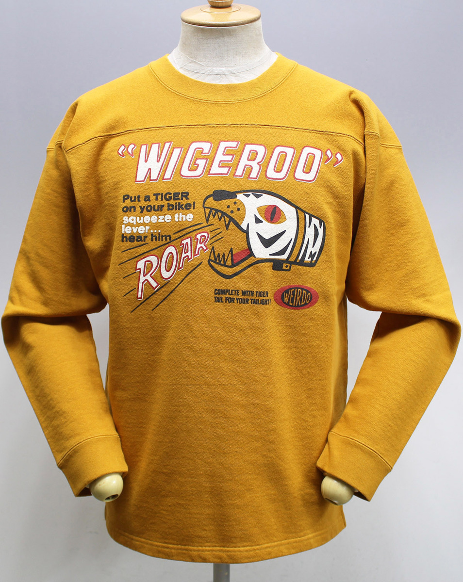 WEIRDO ウィアード WIGERCO - CREW NECK SWEAT / フットボールスウェット WRD-20-AW-18 新品未使用 マスタード size L拍卖