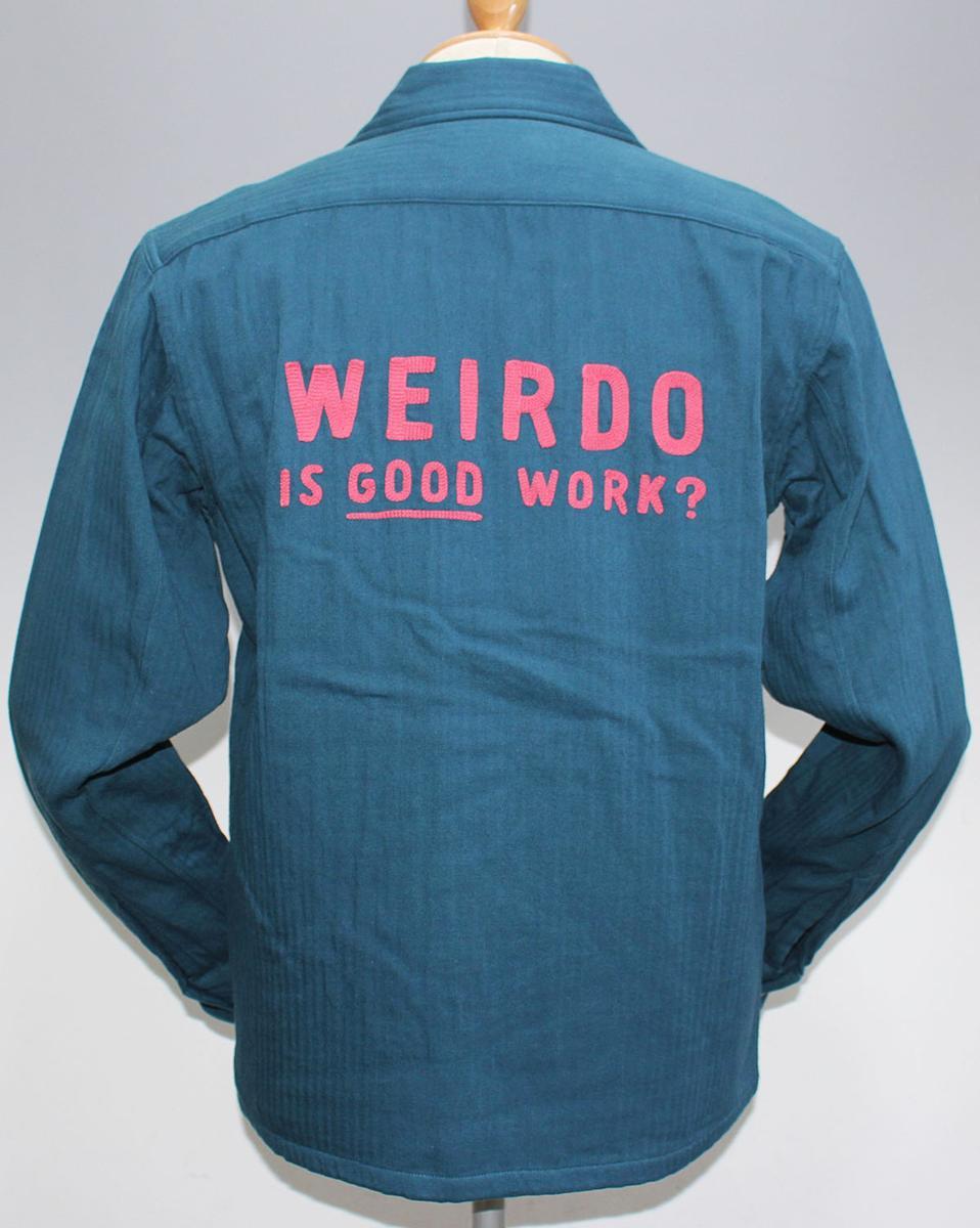 WEIRDO ウィアード WTCC-L/S SHIRT 新品未使用 BLUE size S / ヘリンボーンガーゼワークシャツ WRD-16-AW-17 / グラッドハンド拍卖