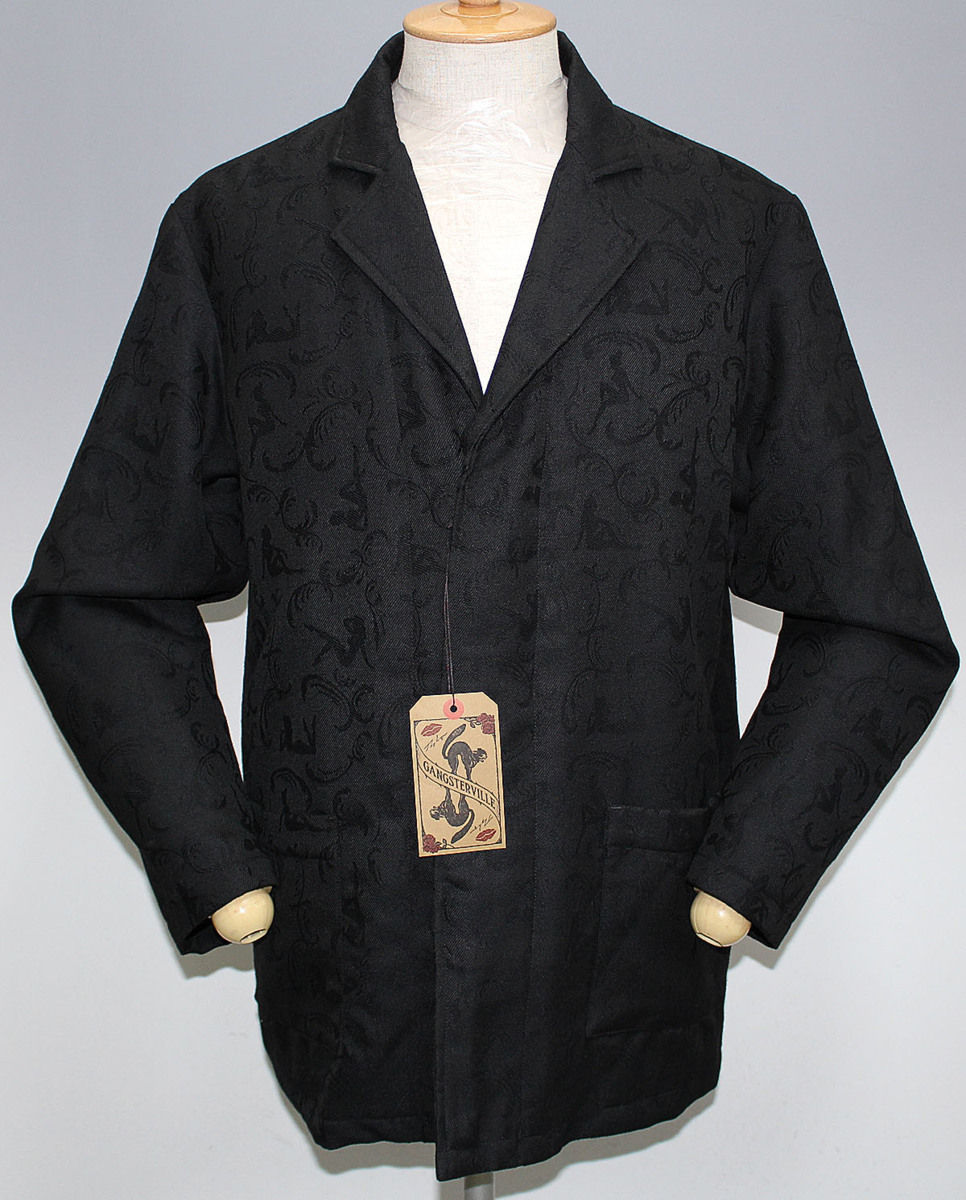 GANGSTERVILLE ギャングスタービル SPEAKEASY - COAT MIDDLE 新品未使用 GSV-18-AW-11 ブラック size M / スピークイージーコート / ミドル拍卖