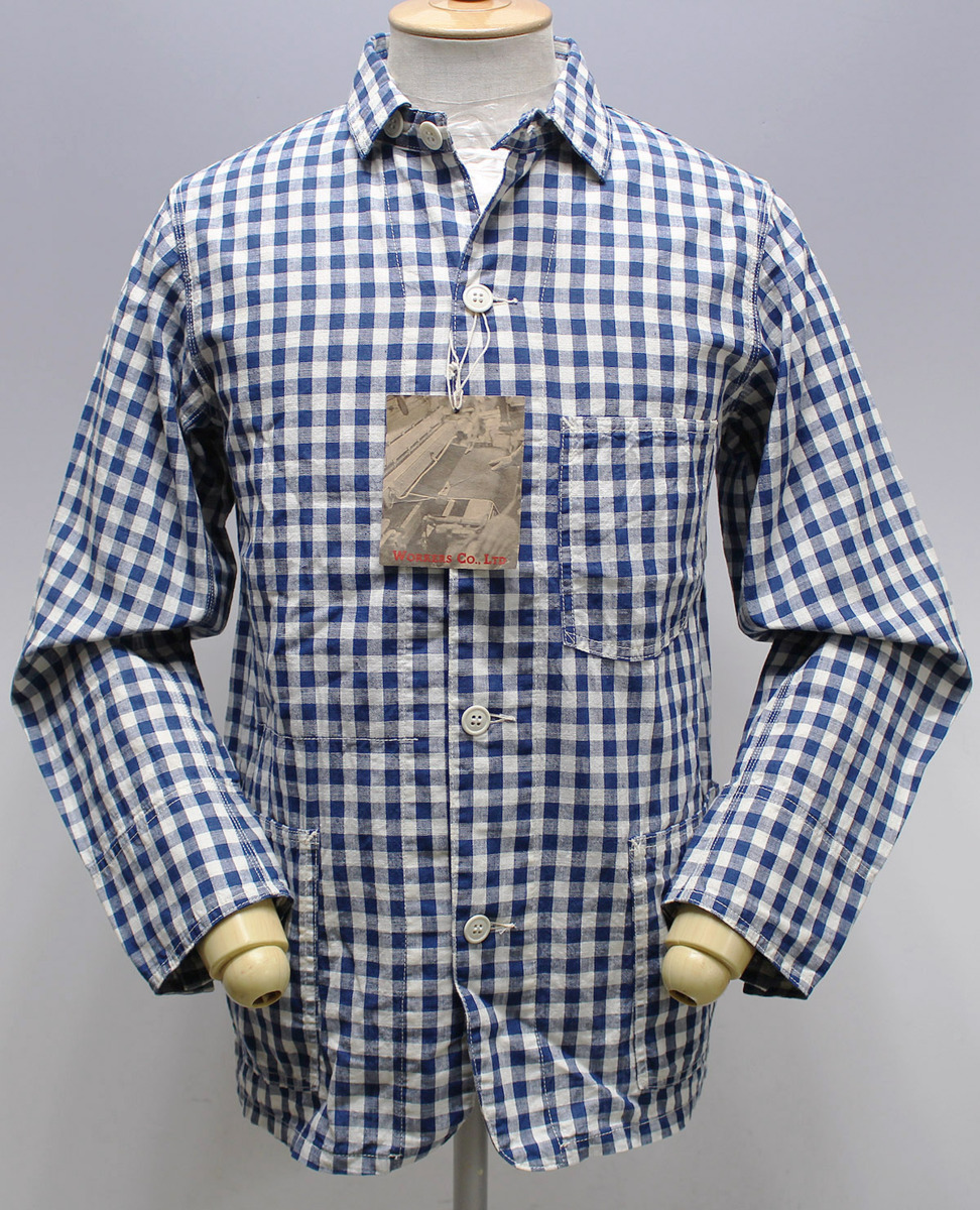 Workers K&T H MFG Co ワーカーズ Light Railroad Jacket / ライトレイルロードジャケット 新品未使用 ギンガムシャンブレー size 36(S)拍卖