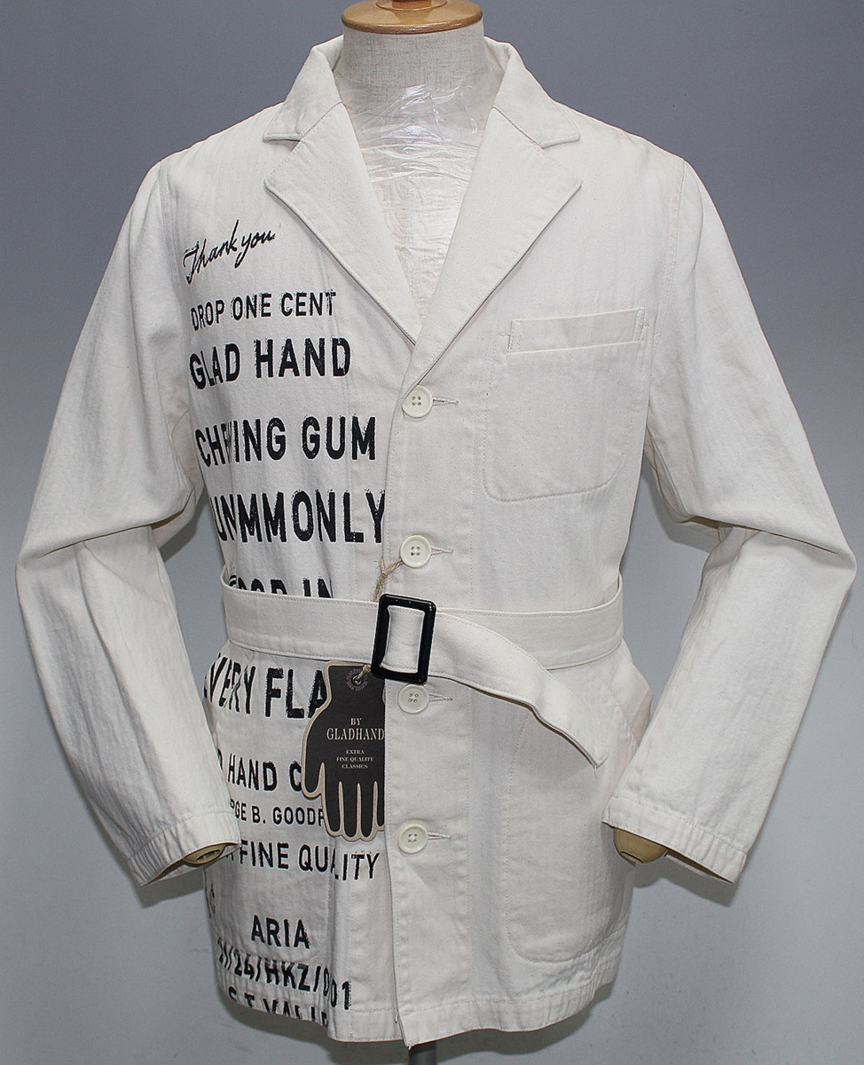 BY GLADHAND グラッドハンド GLAD CHEWING GUM - COAT MIDDLE 新品未使用 BYGH-17-SS-04 アイボリー size M / チューインガム コート拍卖