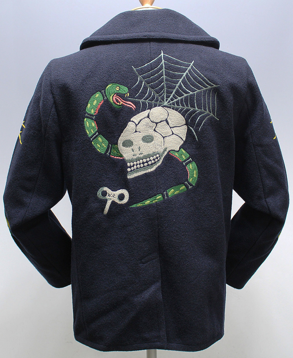WEIRDO ウィアード SKULL & SNAKE - COAT 新品未使用 WRD-18-AW-04 ネイビー size S / メルトン / ピーコート / Pコート / グラッドハンド拍卖