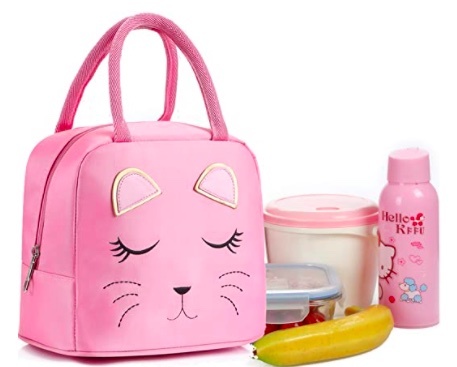 レディースキッズガールズ用断熱ランチバッグ(Aピンク)拍卖
