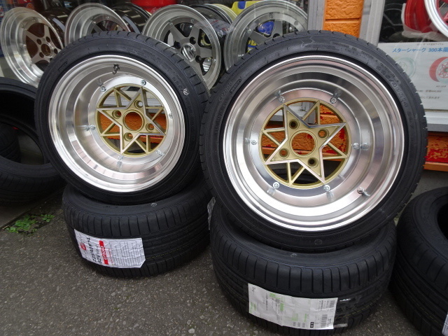 スターシャーク(ゴールド)10J-14 コーリンプロジェクト 225/40R14 2本セット 旧車拍卖