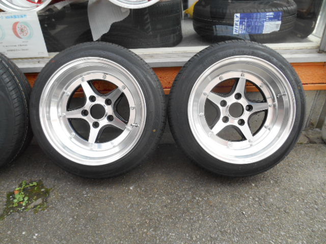 ロンシャン 7.5J-15 8.5J-15 海外製155/60R15 165/60R15 旧車 タイヤホイールセット拍卖