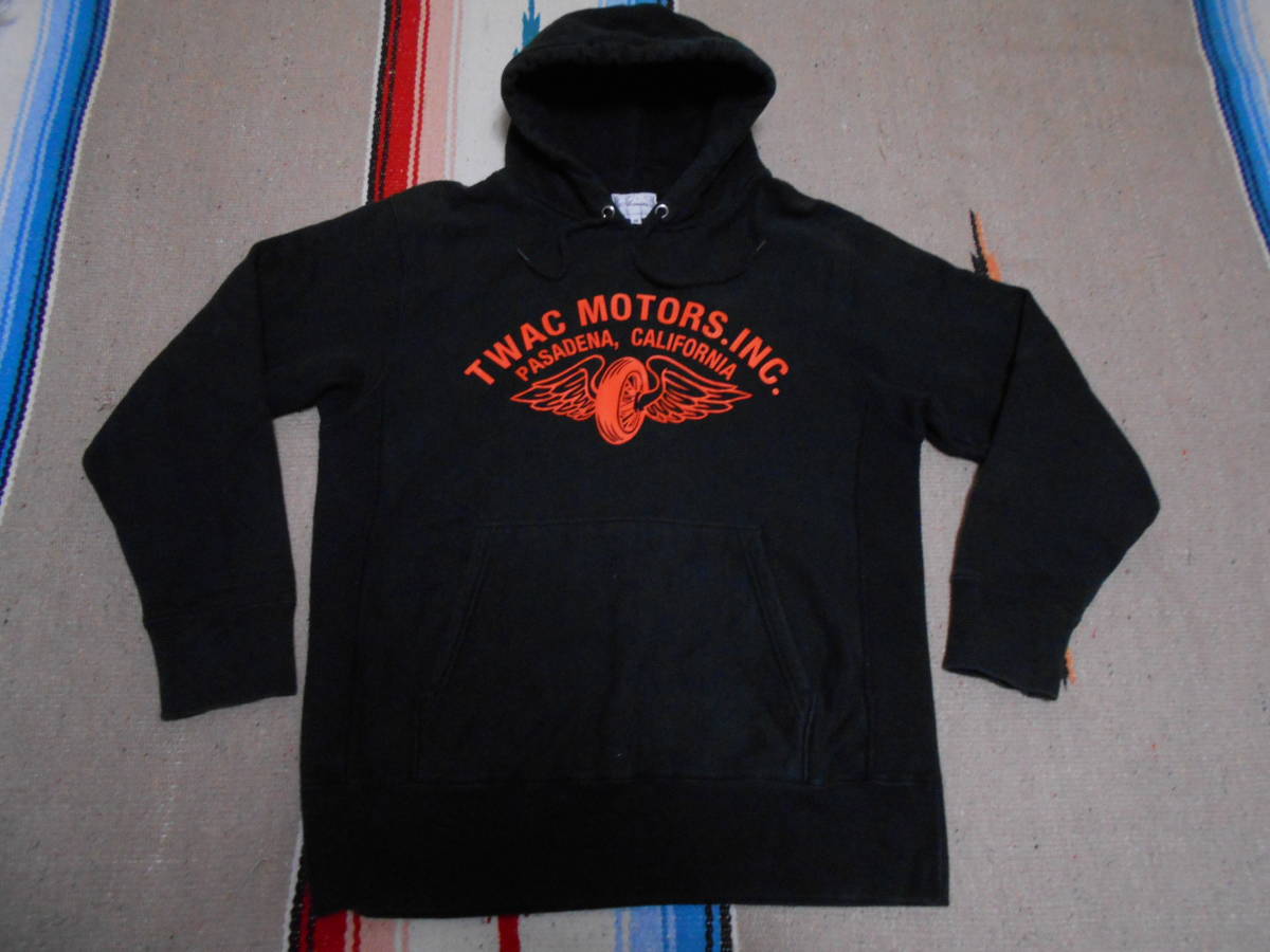 TWINS ACOUSTIC HOTROD WING WHEEL CHOPPER 厚手コットン100% リバースウィーブ スウェット パーカー バイカー ホットロッド チャンピオン拍卖