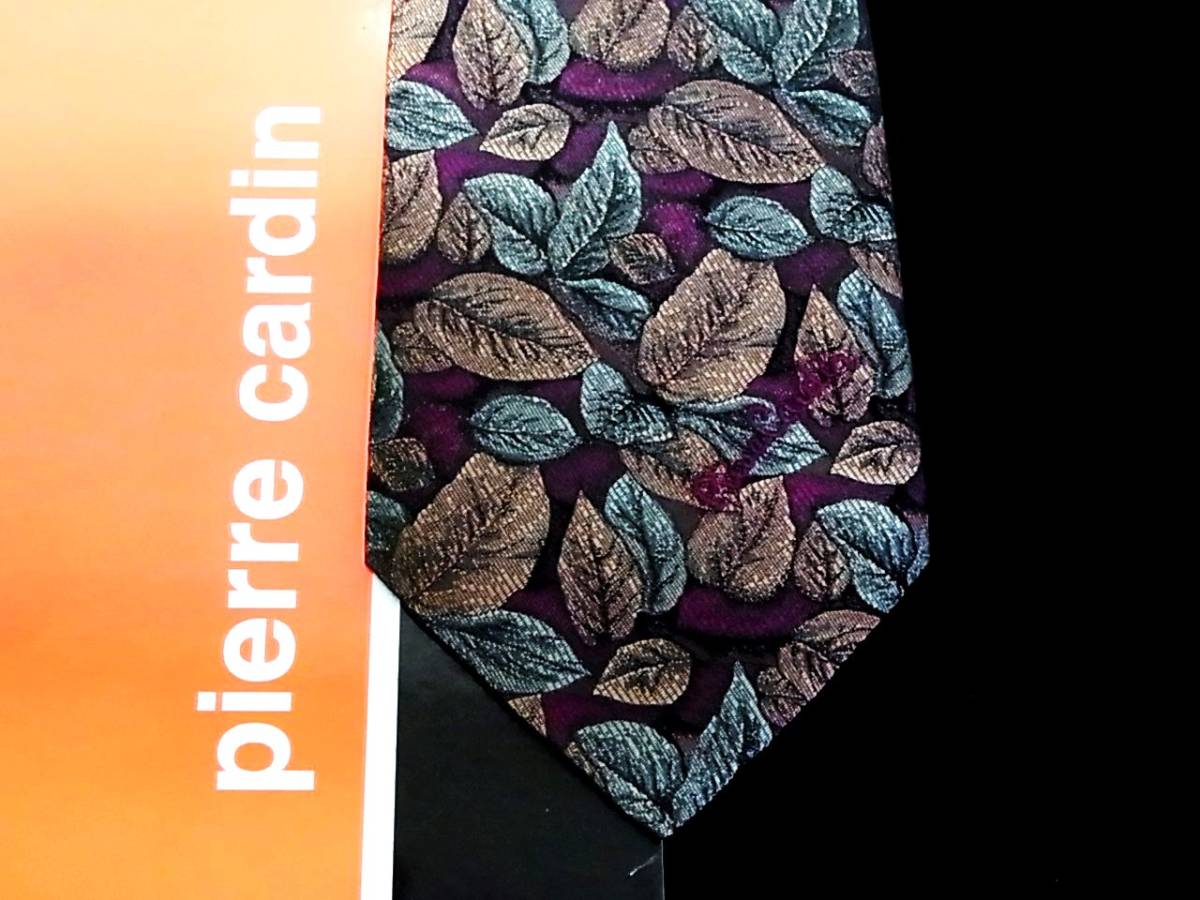 ☆♪★LA2749新品 【刺繍・葉】 ピエールカルダン ネクタイ★拍卖