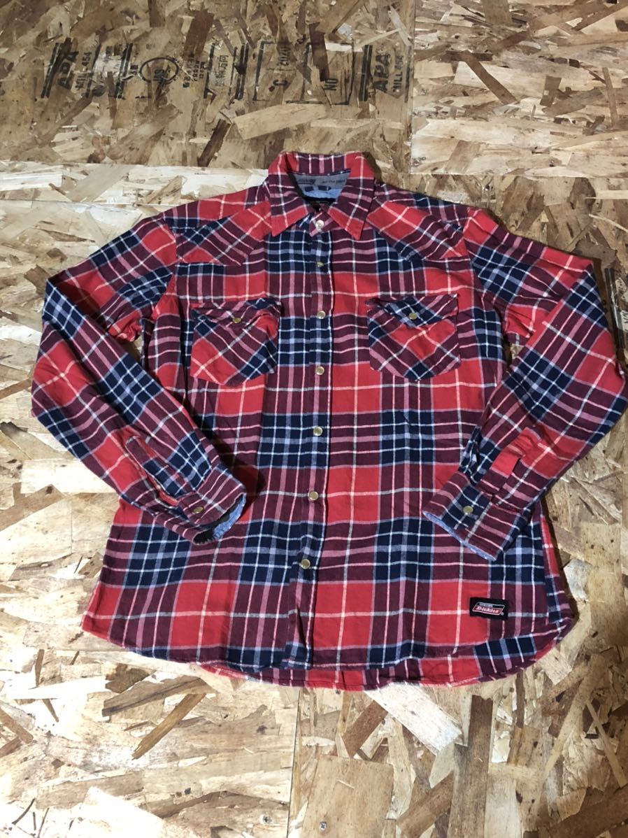 ディッキーズ チェックシャツ ネルシャツ拍卖