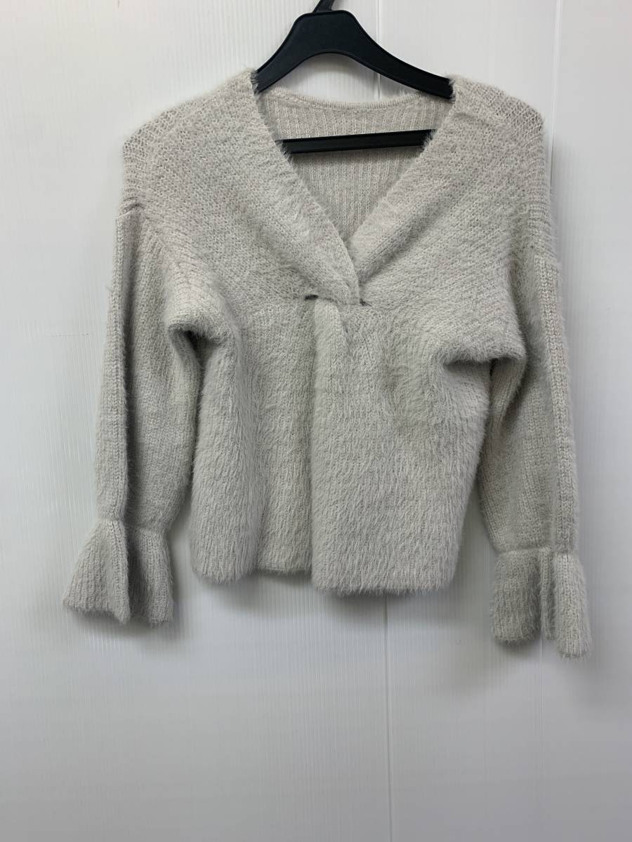 w301★Vis 長袖ショート丈カットソー  サイズF★冬拍卖