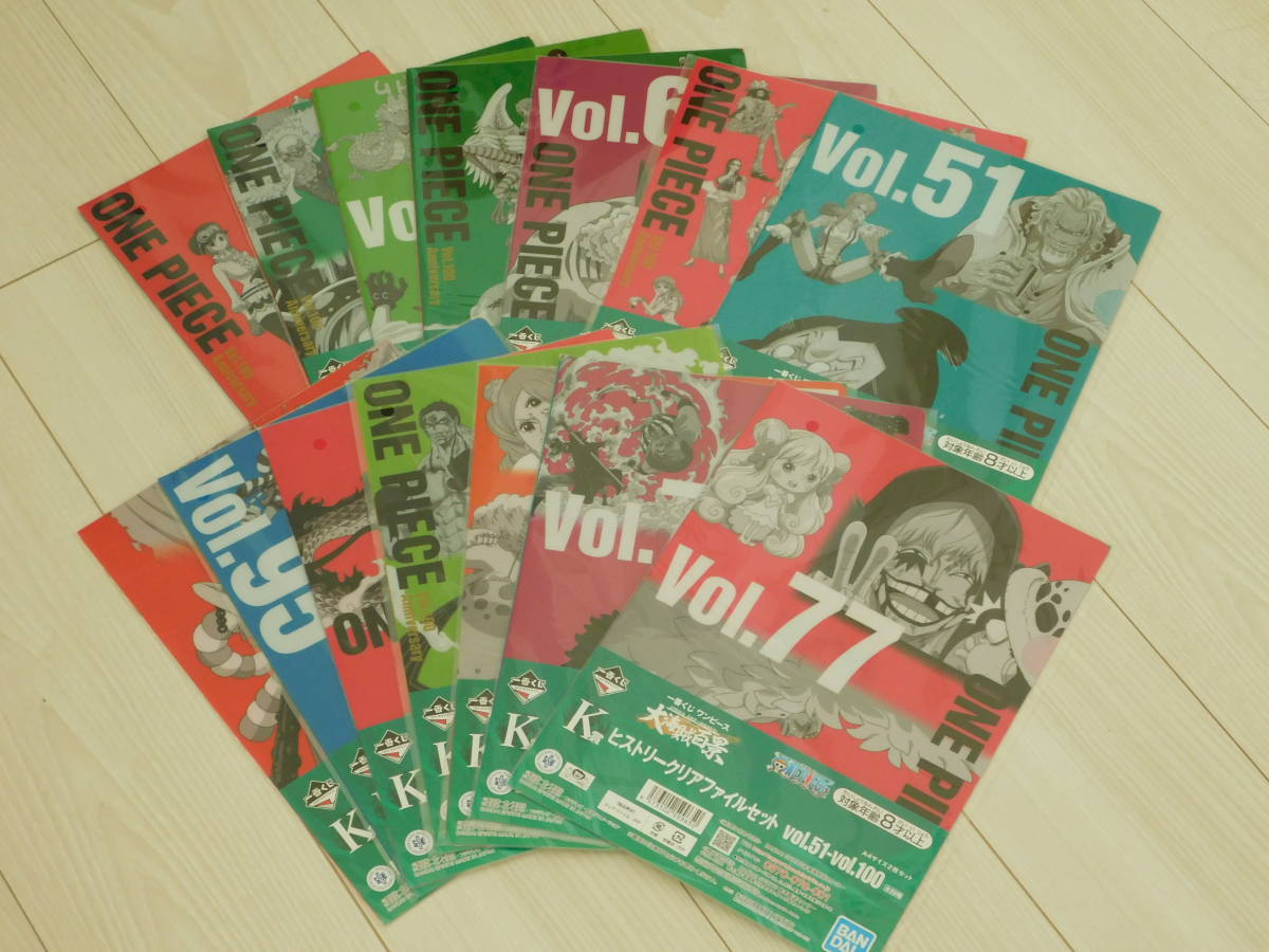 新品未開封 一番くじ ワンピース WT100記念 大海賊百景 K賞 ヒストリークリアファイルセット 14セット パケット配送可能拍卖