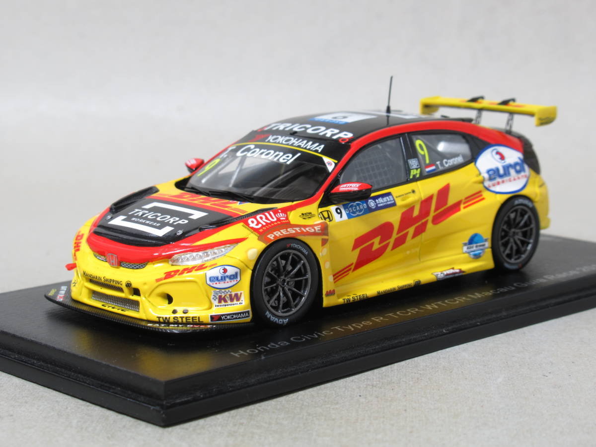 1/43 ホンダ シビック タイプR TCR #9 T.コロネル WTCR マカオ ギアレース 2018拍卖