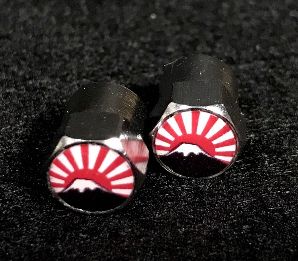 送料無料 メッキ仕様 富士日章 エアーバルブキャップ(バリオス2 GPZ400 Ninja250 Z400FX Z1 ZRX400 ニンジャ ゼファー400χに適合)拍卖