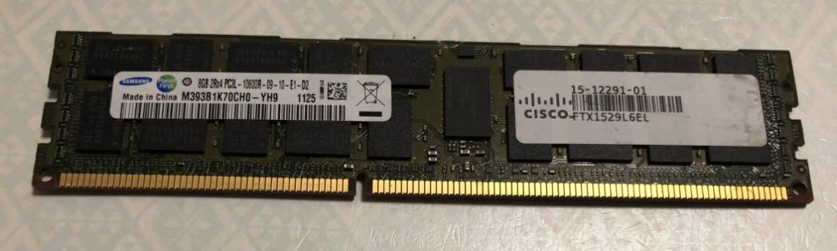 SAMSUNG 8GB PC3L -10600R-09-10-E1-D2拍卖