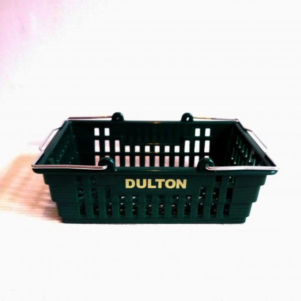 新品&即決◎DULTON手のひらサイズのミニショッピングバスケットDESKTOP BASKET【グリーン】拍卖