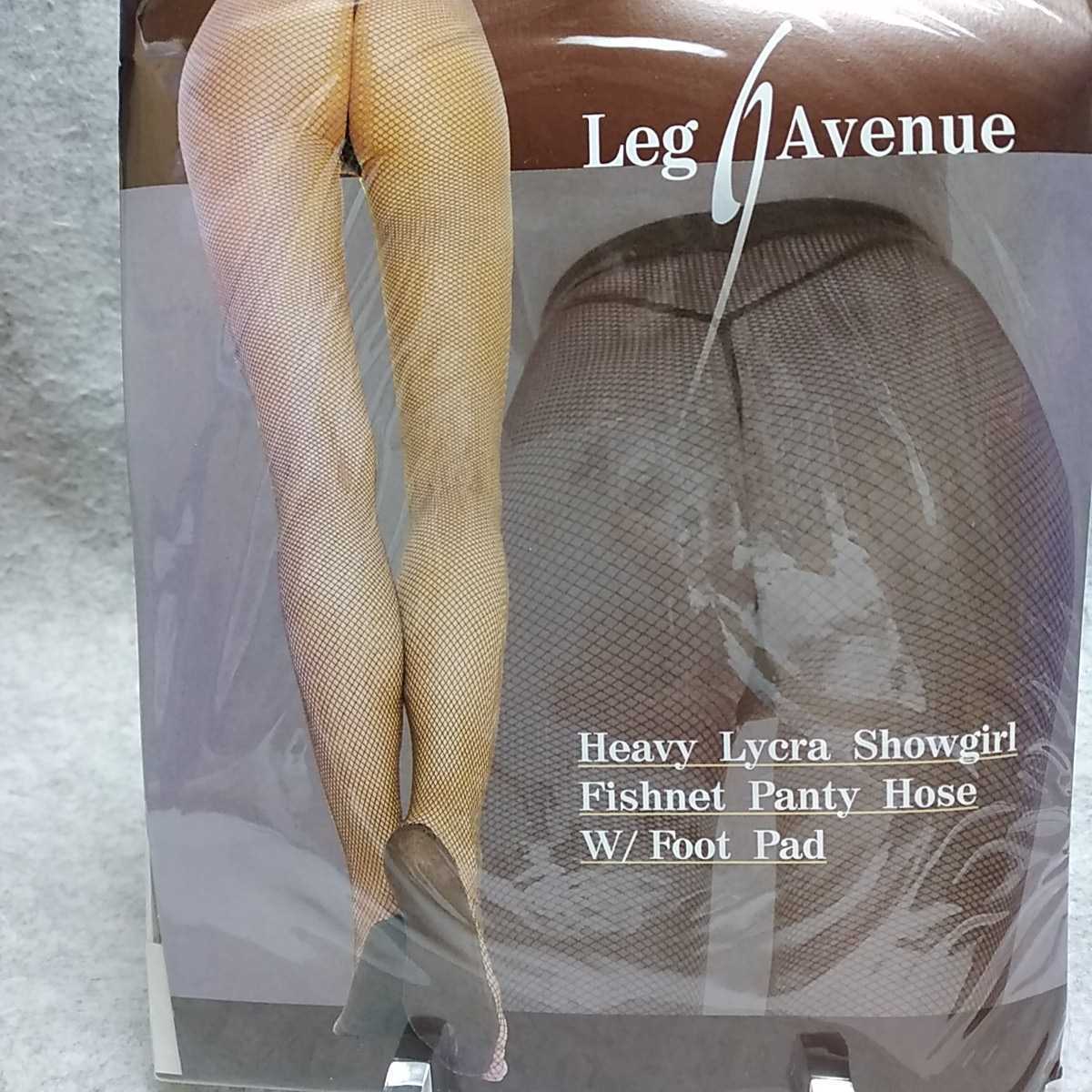 LEG AVENUE 9805NU ヘビーライクラ・ショーガール・フィッシュネット・パンティストッキング フット・パッド付き ヌード O/S 拍卖