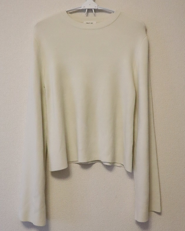 美品★FRAY I.D フレイ アイディー★ ニット セーター トップス 長袖 ★オフホワイト★F★拍卖