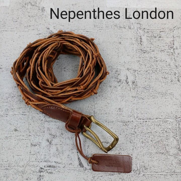 Nepenthes London ネペンテスロンドン レザー編みベルト W7742拍卖