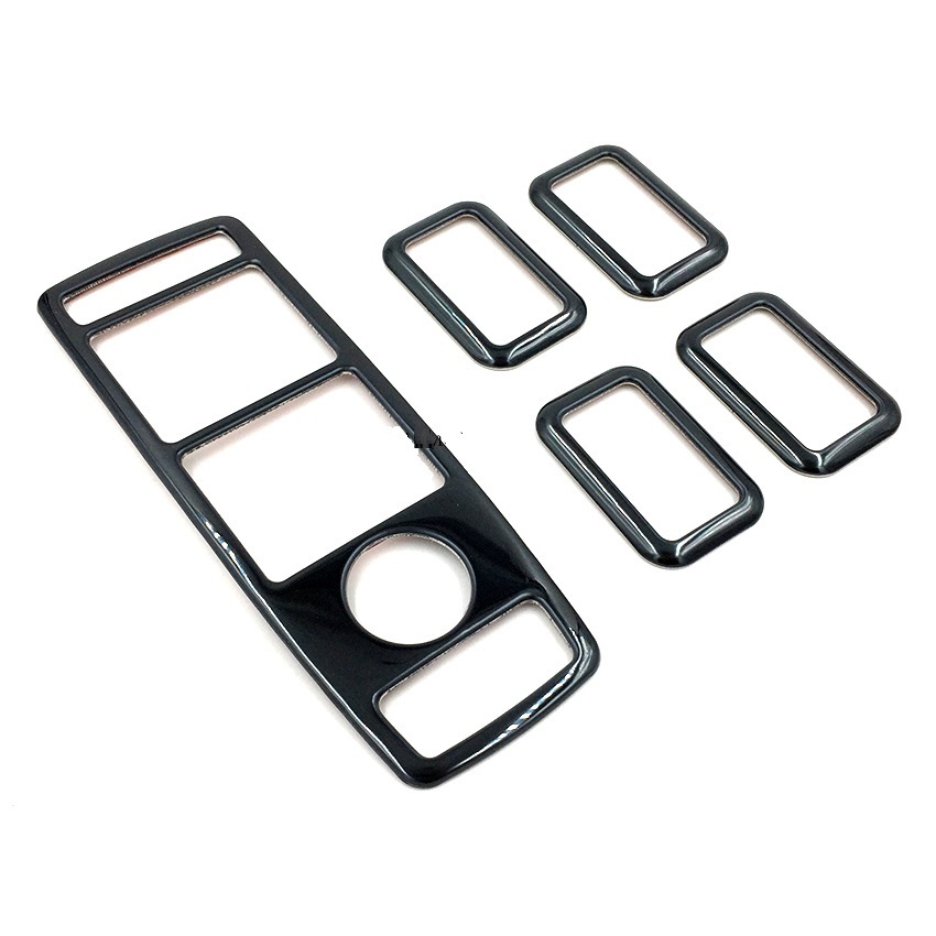 ベンツ スイッチ カバー 黒 ブラック ドア ウィンドウ W212W204W176W117W221W207W218W246W166 CLA CLS GL ML AMG 5ピース拍卖