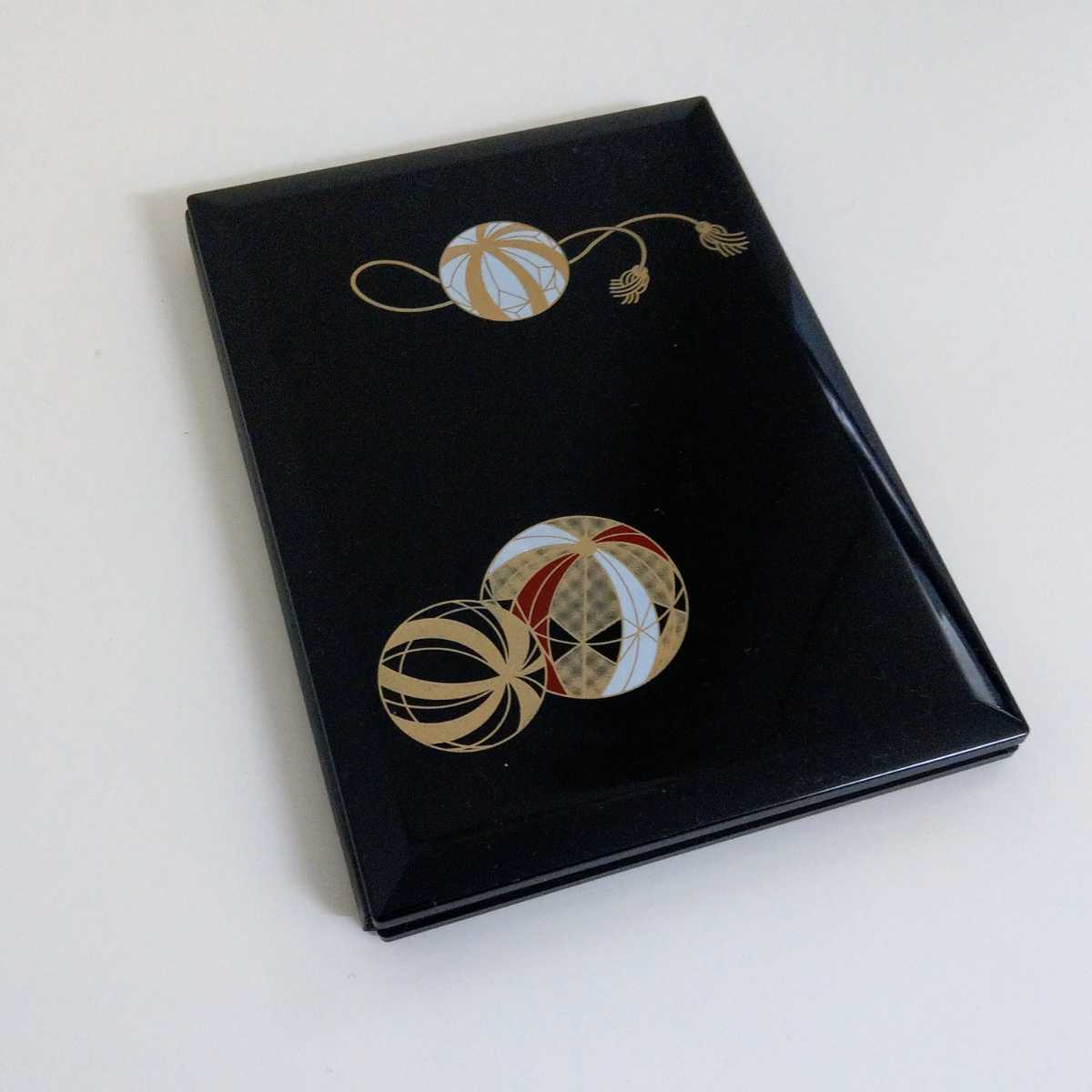 山中塗 石川県 アドレス帳 漆器 黒 手まり柄 インバウンド 拍卖