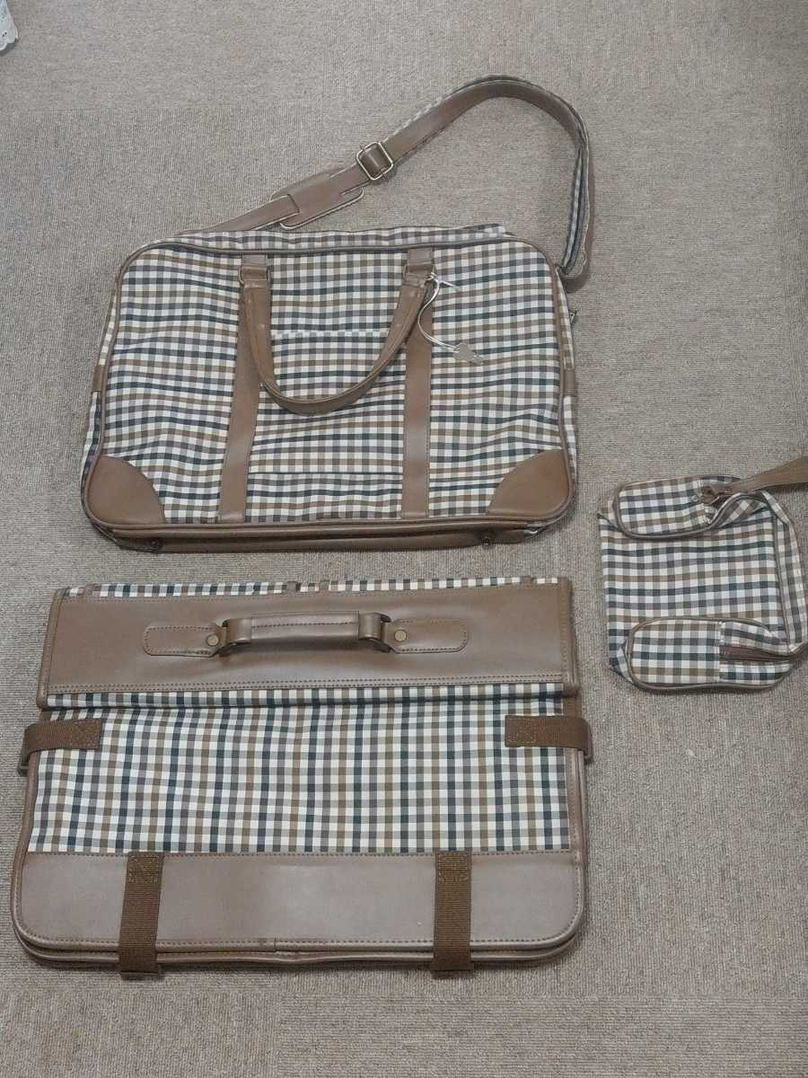 【新品未使用】 旅行バッグ ガーメントバッグ ビジネスバッグ スーツ用バッグ ポーチ 三点セット 大容量 出張 旅行 冠婚葬祭拍卖